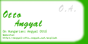 otto angyal business card