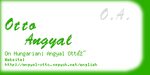 otto angyal business card